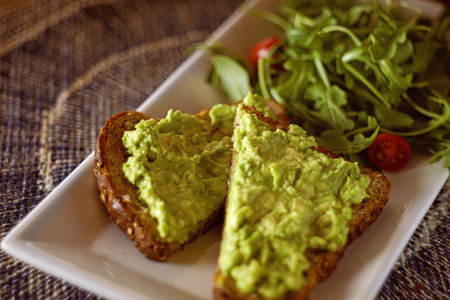 plate of bread with spread