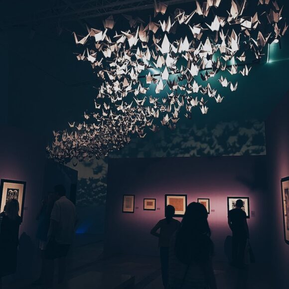 people inside museum