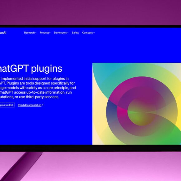 monitor screen showing chatgpt plugins landing page