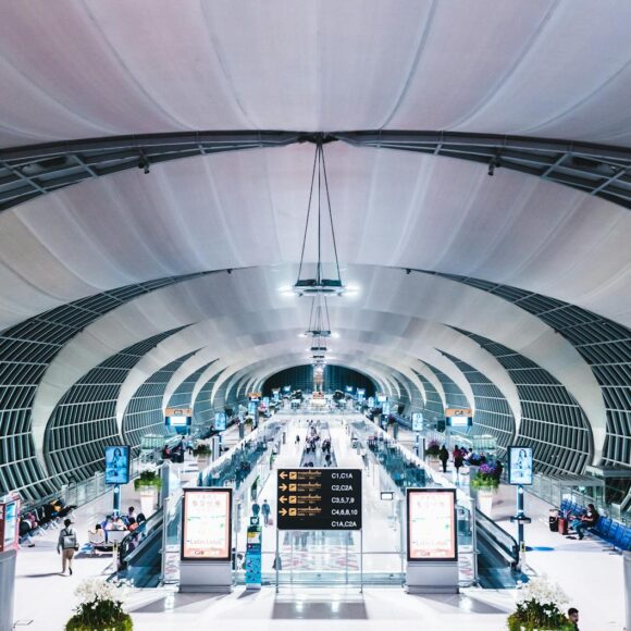 people walking in the airport