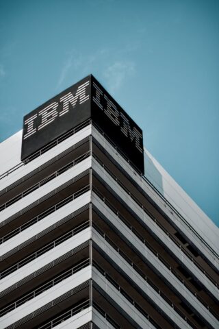 Modern Office Building Featuring Ibm Logo