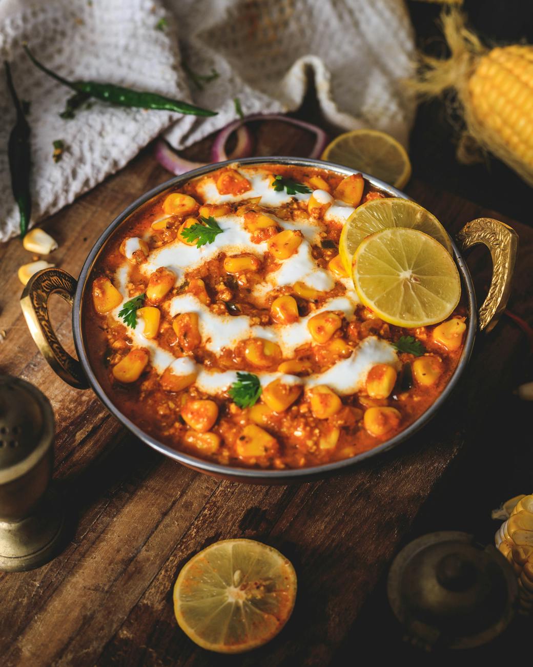 cooked food in bow