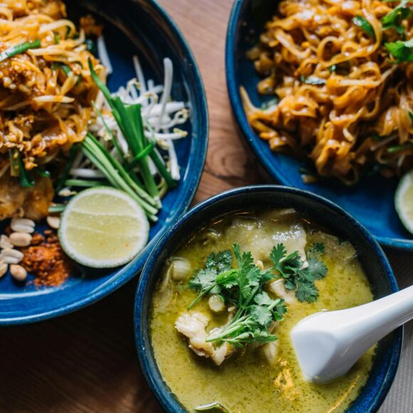 asian noodles and sauce